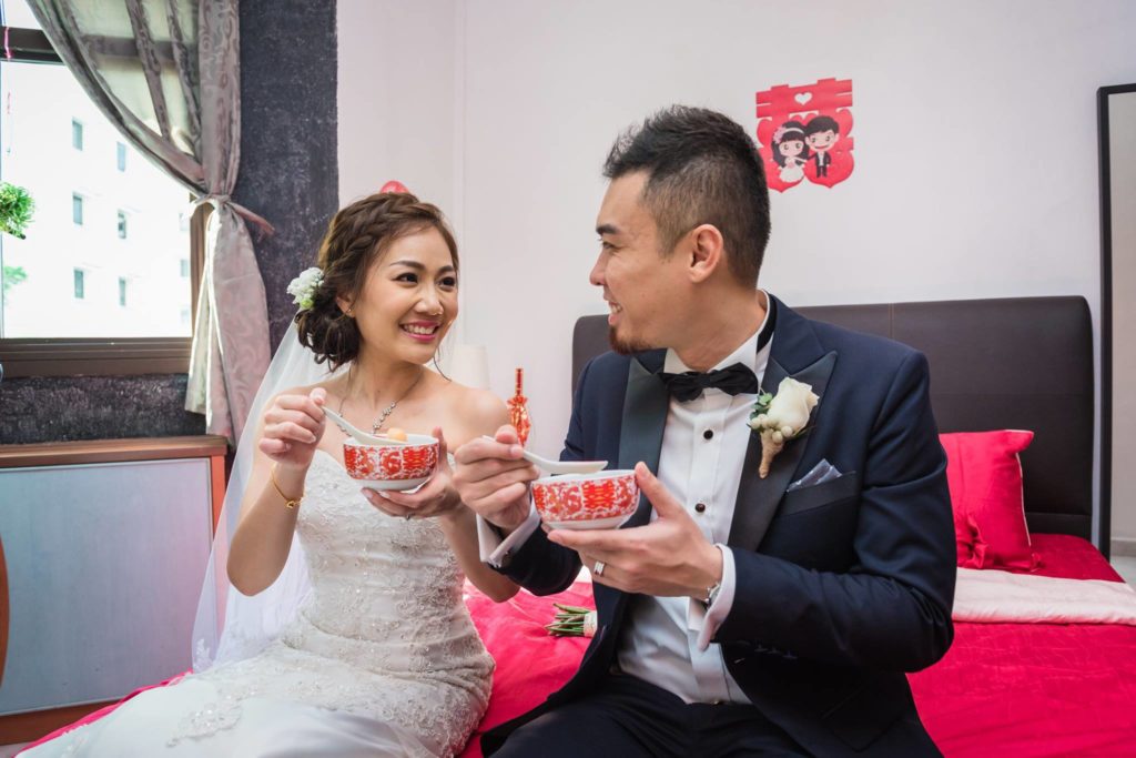 Sotyna and Kenneth eating sweet dumpling, Karis Chiu Makeup